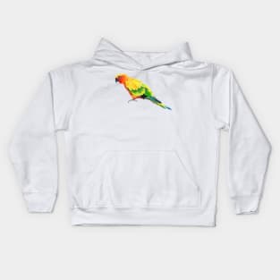 Conure bird watercolor Kids Hoodie